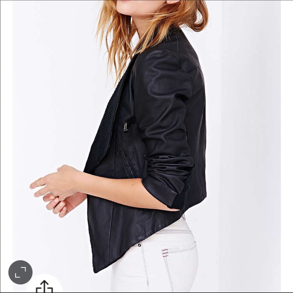 BB Dakota Faux leather Asymmetrical jacket